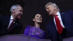  Mark Carney, Claudia Sheinbaum y Donald Trump.