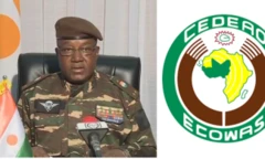 Aworan olori ijọba Ologun ni Niger pẹlu aworan idanimọ ajọ Ecowas