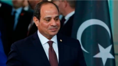 الصورة من مشاركة السيسي في مؤتمر برلين بشأن ليبيا في يناير 2019