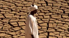 A man in the desert in Sudan