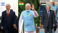नरेंद्र मोदी, बेंजामिन नेत्यानाहू, मोहम्मद अब्बास