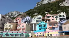 Casas coloridas en Gibraltar