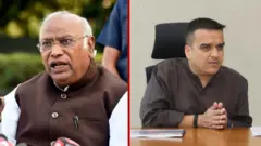 મલ્લિકાર્જુન ખડગે અને હર્ષ સંધવી