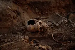 Una calavera en Belchite.