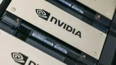 资料中心的服务器机房中，可见搭载英伟达（Nvidia）晶片的设备。