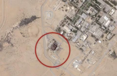 تظهر الصور التي التقطت في 5 يوليو/تموز 2025 لمركز شمعون بيريز للأبحاث بالقرب من مدينة ديمونا منشأة جديدة