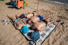 People cool off