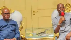 Aworan Gomina Seyi Makinde ati Nyesom Wike