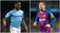 Raheem Sterling and Lionel Messi