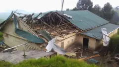 Ishusho yatangajwe na AFC yerekana inzu igitero cya drone cyashenye igisenge