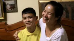 Duangpetch Promthep and his mother Thanaporn Promthep