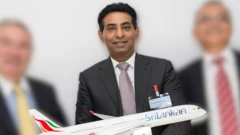 Former SriLankan Airlines CEO Kapila Chandrasena at the event marking the signing of the memorandum of understanding for the purchase of six Airbus A330-300 aircraft and four A350-900 aircraft in 2013.