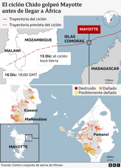 Mapa de la ubicación de Mayotte