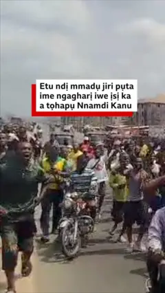 Ndị na-eme ngagharịiwe na-akpọ oku ka a tọhapụ Nnamdi Kanu.