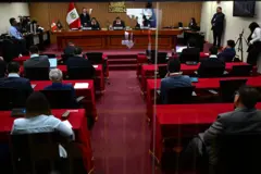 La sala donde se leyó la sentencia sobre Castillo en Lima