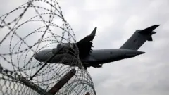 ब्रिटिश रॉयल एयर फ़ोर्स का सी-17 ग्लोबमास्टर (फ़ाइल फ़ोटो)