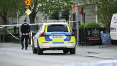 銃撃事件があった現場付近