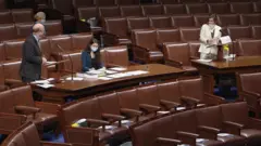 Lawmakers wearing masks in Congress