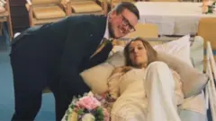 Patiente atteinte d'un cancer et son epoux