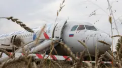 самолет в поле