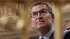 Primer plano de Alberto Núñez Feijóo.