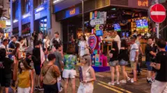 香港蘭桂坊夜生活。