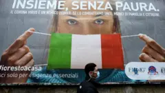 italya koronavirüs afişi