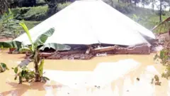 Inzu yashenywe n'ibiza mu burengerazuba bw'u Rwanda mu ntangiriro z'uyu mwaka
