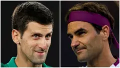 Novak Djokovic and Roger Federer