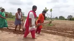 మదనపల్లెలో కాడెద్దులుగా అక్క చెల్లెళ్లు