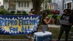 A pro-abortion access rally near the US Supreme Court earlier this month