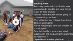 Screenshot of di video wey pipo dey spread for Whatsapp
