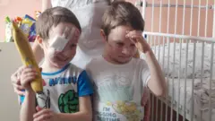 Nazar and Timur playing