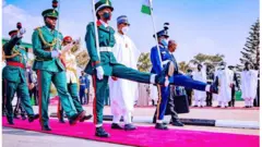 President Buhari inspect parade