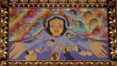 La Santísima Virgen tomada en la iglesia de las Misiones Jesuíticas en Concepción, Bolivia