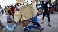 Abari mu myiyerekano baguma bavuga ingene Tanzania yafashije ANC igihe yariko irarwanya intwaro karyanishamiryango muri Afrika y'Epfo