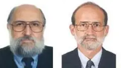 Montagem com fotografiasaposta presidente betLuis Fernando Figari e Germán Doig, dois homens brancos idosos, calvos,aposta presidente betbarba grisalha, óculos e terno