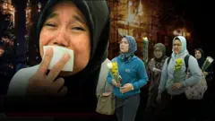 悼念在火災遇難同袍的香港外傭