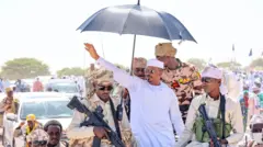 Le Général Mahamat Idriss Deby Itno lors d'une tournée