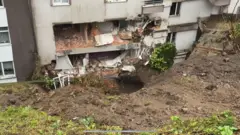 Heyelan görüntüsü.