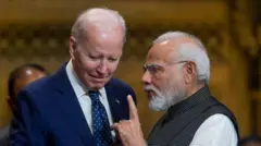 નરેન્દ્ર મોદી અને જો બાઇડન