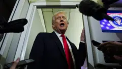 donald tramp u avionu