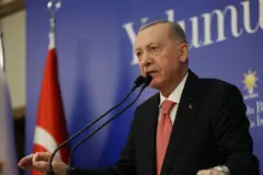 Erdogan iftar programında konuşma yaparken. 