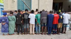 Some of the suspects arrested in Benin 