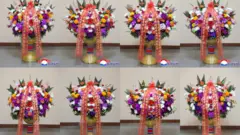 Várias imagens das flores que foram enviadas a Kim Jong Un por várias empresas de construção russas em abril, de acordo com a mídia estatal norte-coreana