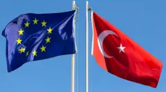 AB ve Türkiye bayrakları