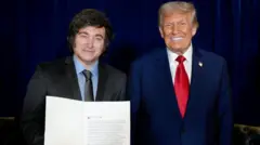 Trump y Milei se reunieron este martes en Nueva York.