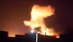 تصویر خبرگزاری دانشجوی ایران از حمله هوایی شب گذشته به دیرالزور سوریه