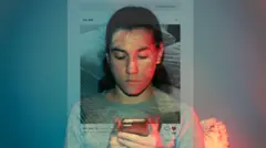 فتاة تنظر إلى هاتفها