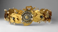 "Guirnalda cívica" que le obsequió el pueblo de Cuzco a Simón Bolívar.